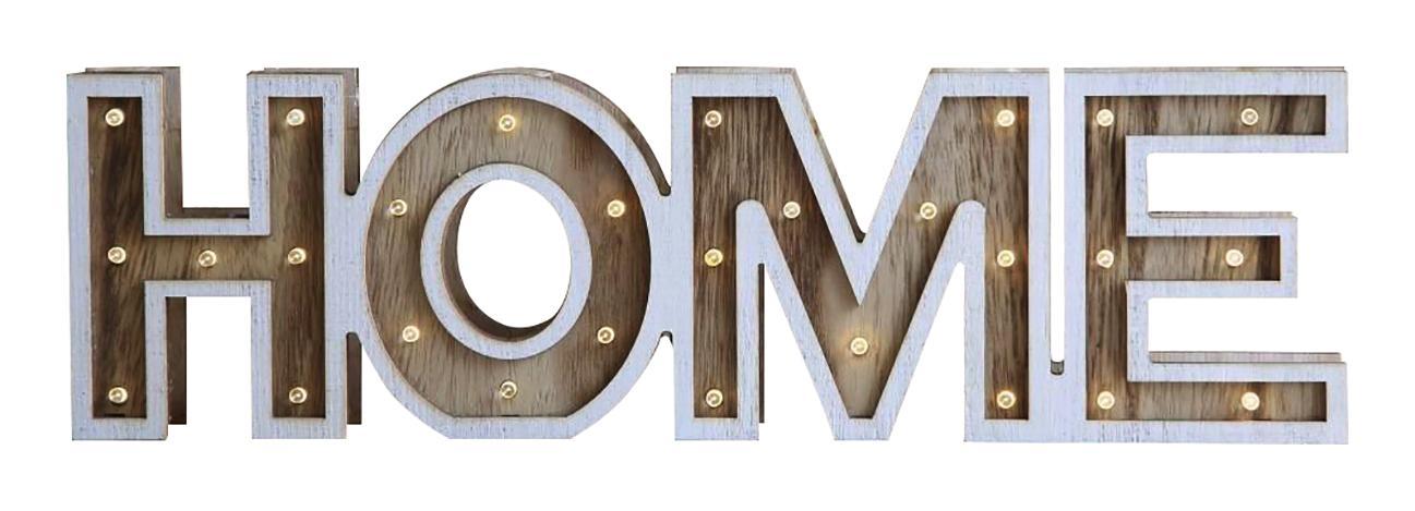 LED-Dekoleuchte Home, max. 0,06 Watt - ROMANTIK / LANDHAUS, Holz (38/3,2/11cm)