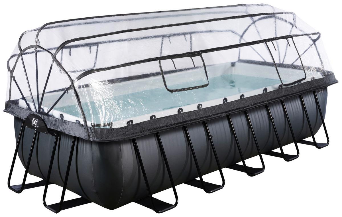 Bazen Exit Black Pool, Črpalka S Peščenim Filtrom, 540x250cm - črna, Konvencionalno, kovina (540/250/122cm) - EXIT Toys
