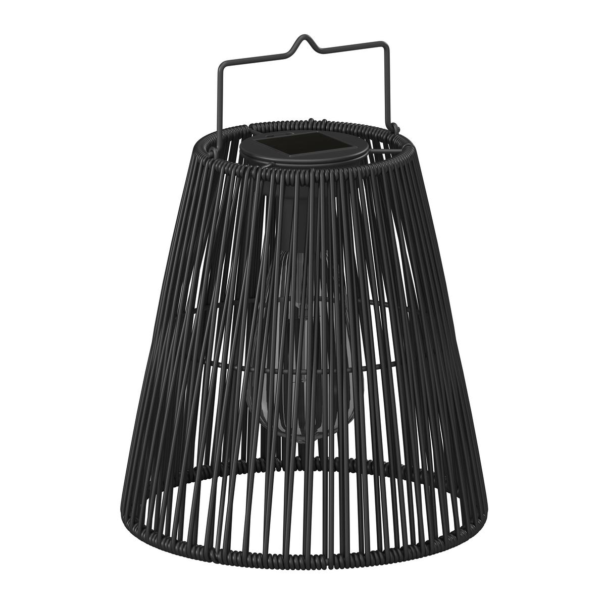 Solarleuchte Glow Schwarz Metall/Kunststoff - Schwarz, MODERN, Kunststoff/Metall (20,5/26/20,5cm) - Bessagi Garden