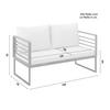 LOUNGEGRUPP SILAS - akaciefärgad/cremefärgad, Modern, metall/trä (130/85/80cm) - Bessagi Garden