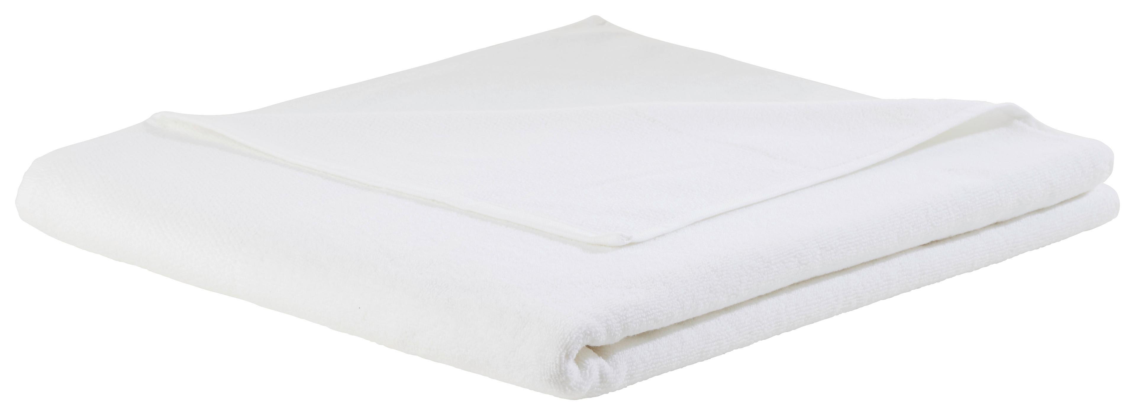 Badetuch Olivia in Weiss ca. 90x160cm - Weiss, Konventionell, Textil (90/160cm) - Premium Living
