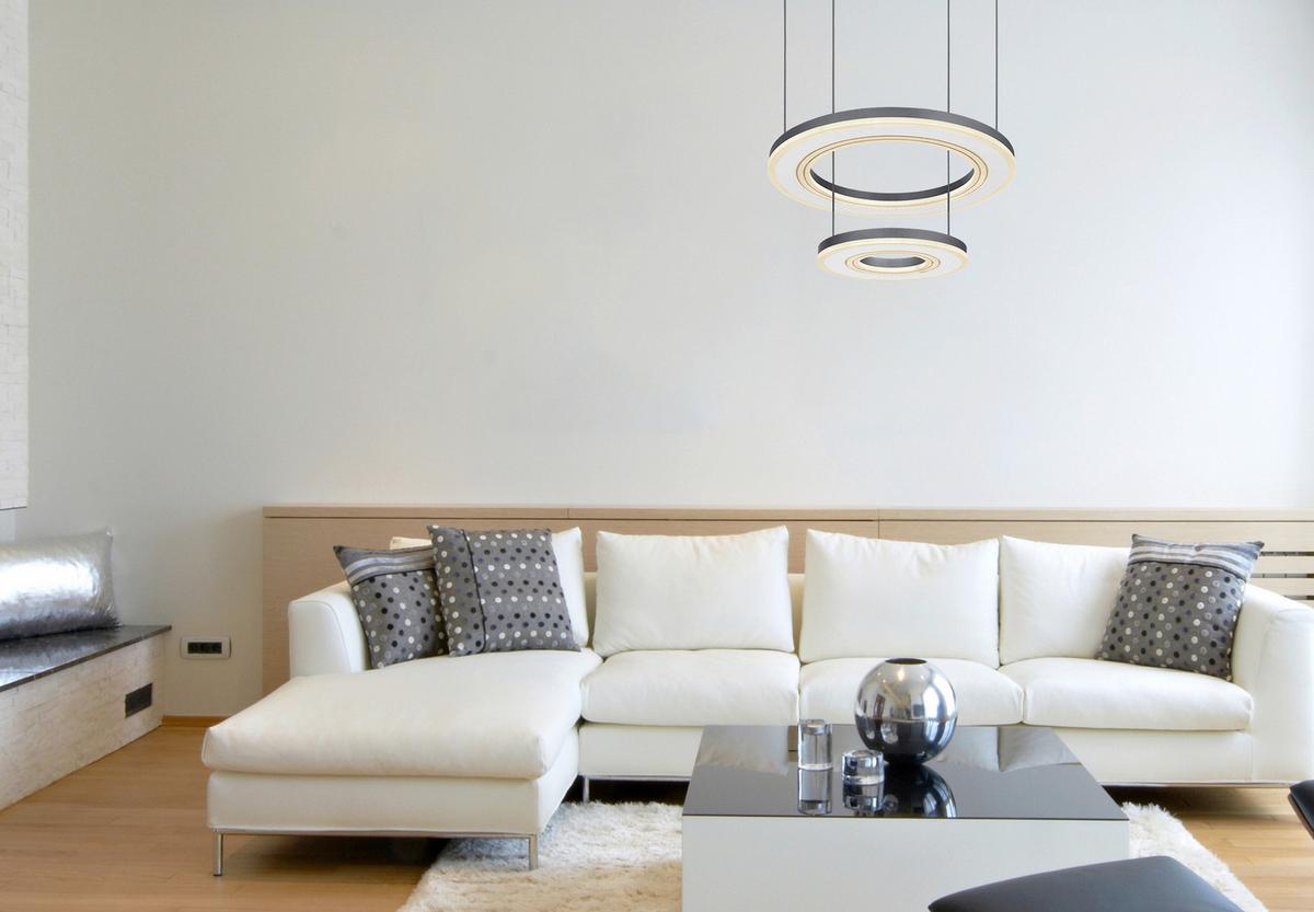 LED Függőlámpa 67191-50 Blasius - fekete/opál, Design, műanyag/fém (50/120cm)