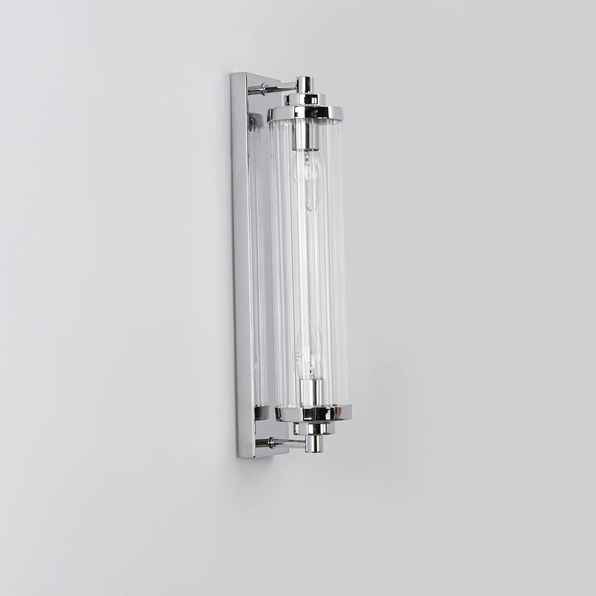 Wandleuchte Lp-2960/1w Ch Lorenzo - Chromfarben, Konventionell, Glas (42/10/8cm)