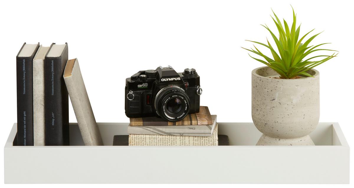 Falipolc Alessio - fehér, faalapú anyag (40/6,5/17cm) - Mömax