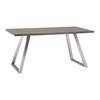 Jedilna Miza Melani, Barva Oreha - barve nerjavečega jekla/barva oreha, Moderno, kovina/leseni material (160/90/76cm) - Bessagi Home