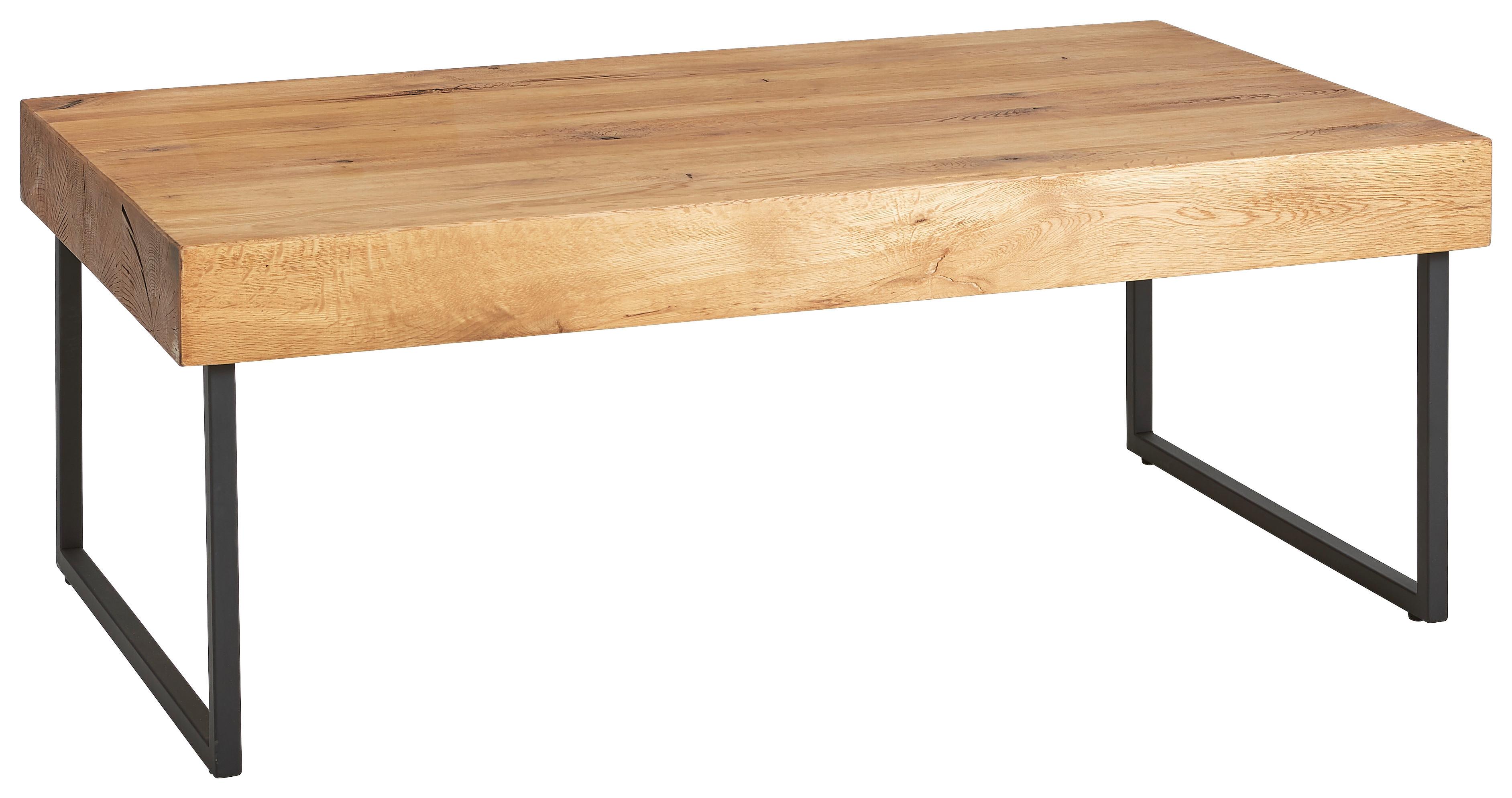 STOLIK KAWOWY SHARNA - kolor dębowy/czarny, Natur, metal/drewno (110/65/42cm) - Livetastic