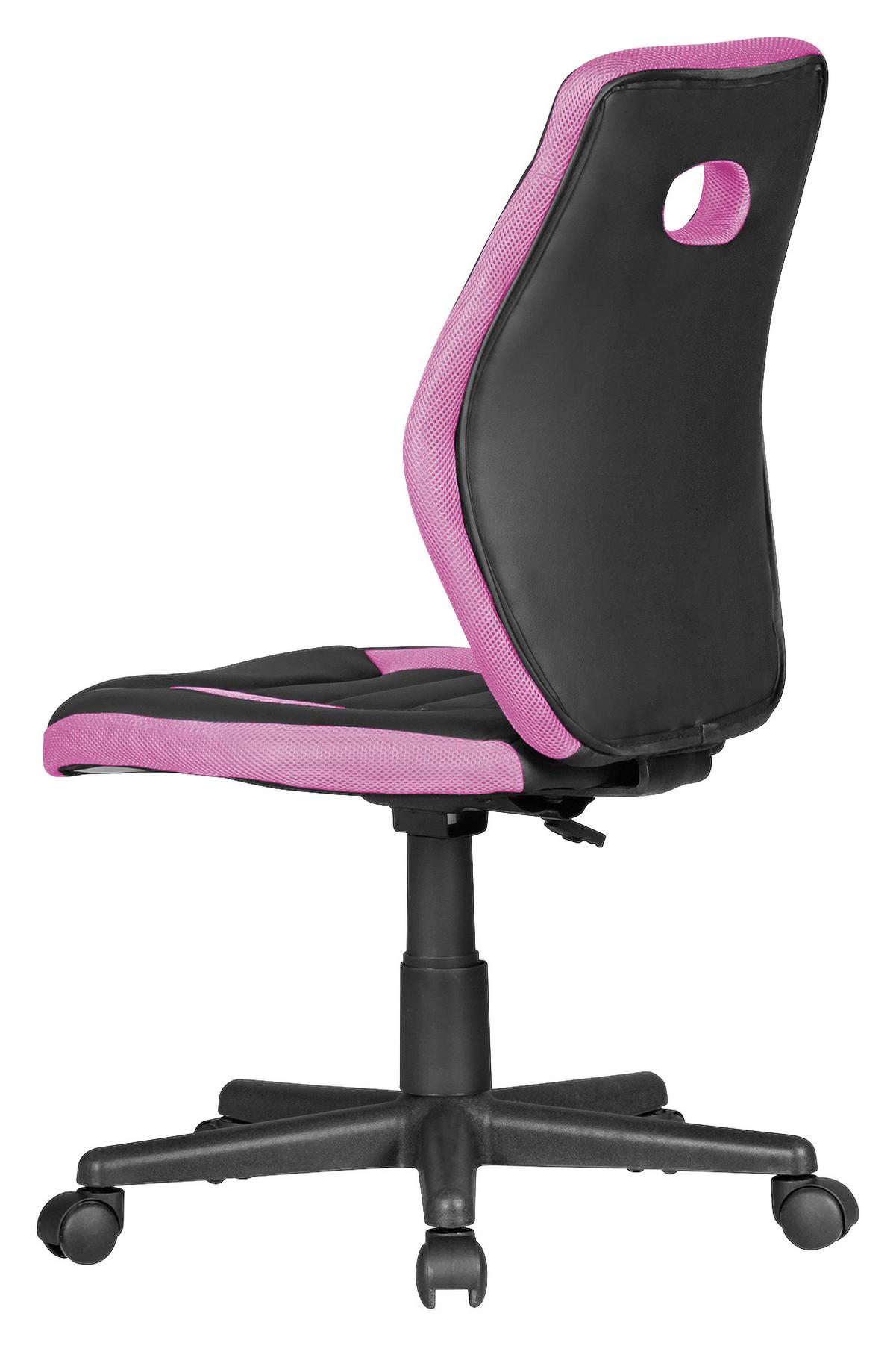 Mladinski Vrtljivi Stol Luan - pink/črna, Moderno, umetna masa/tekstil (63/91/63cm) - MID.YOU