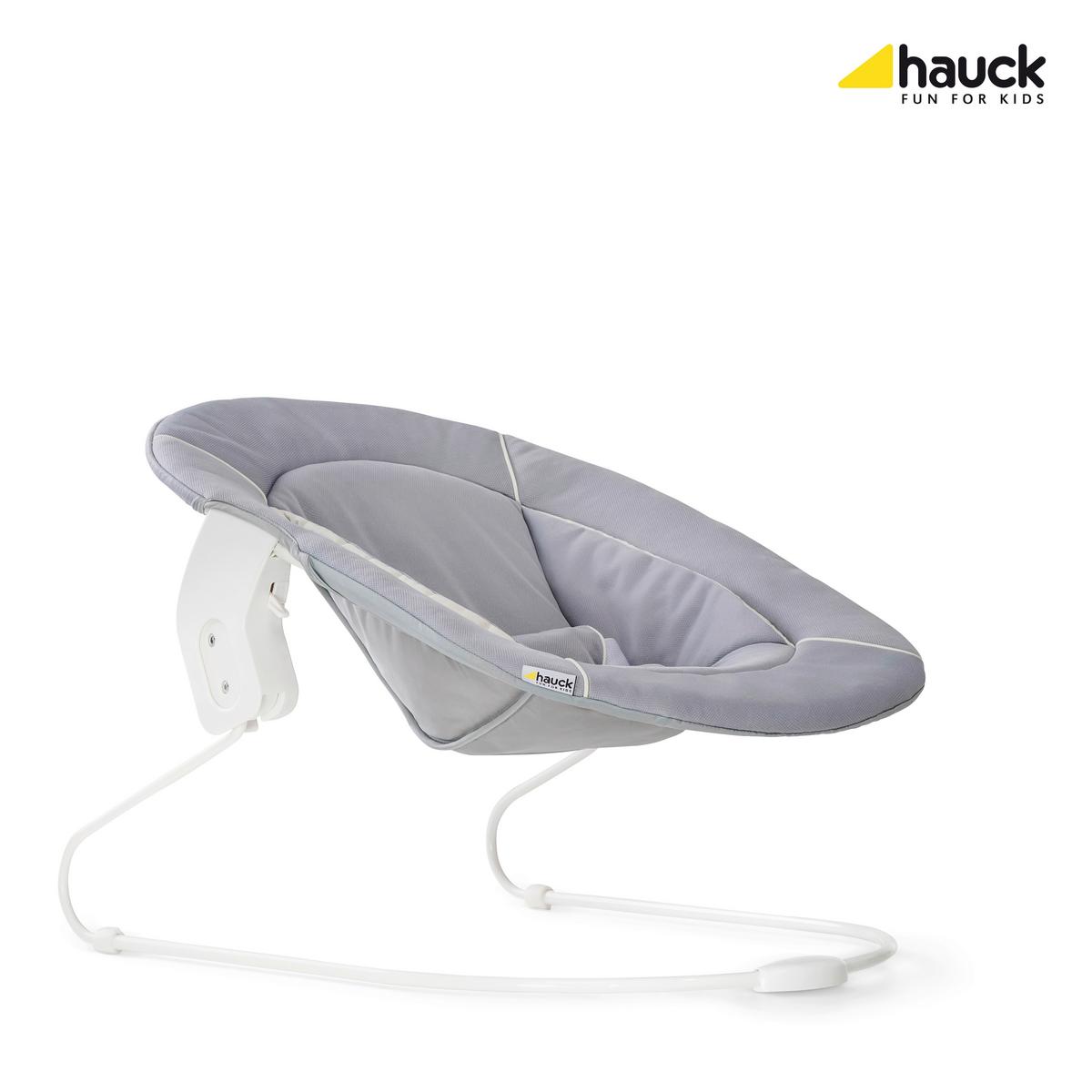 LEŻACZEK ALPHA BOUNCER STRETCH GREY - biały/szary, Konventionell, tkanina (66/49/45cm) - Hauck