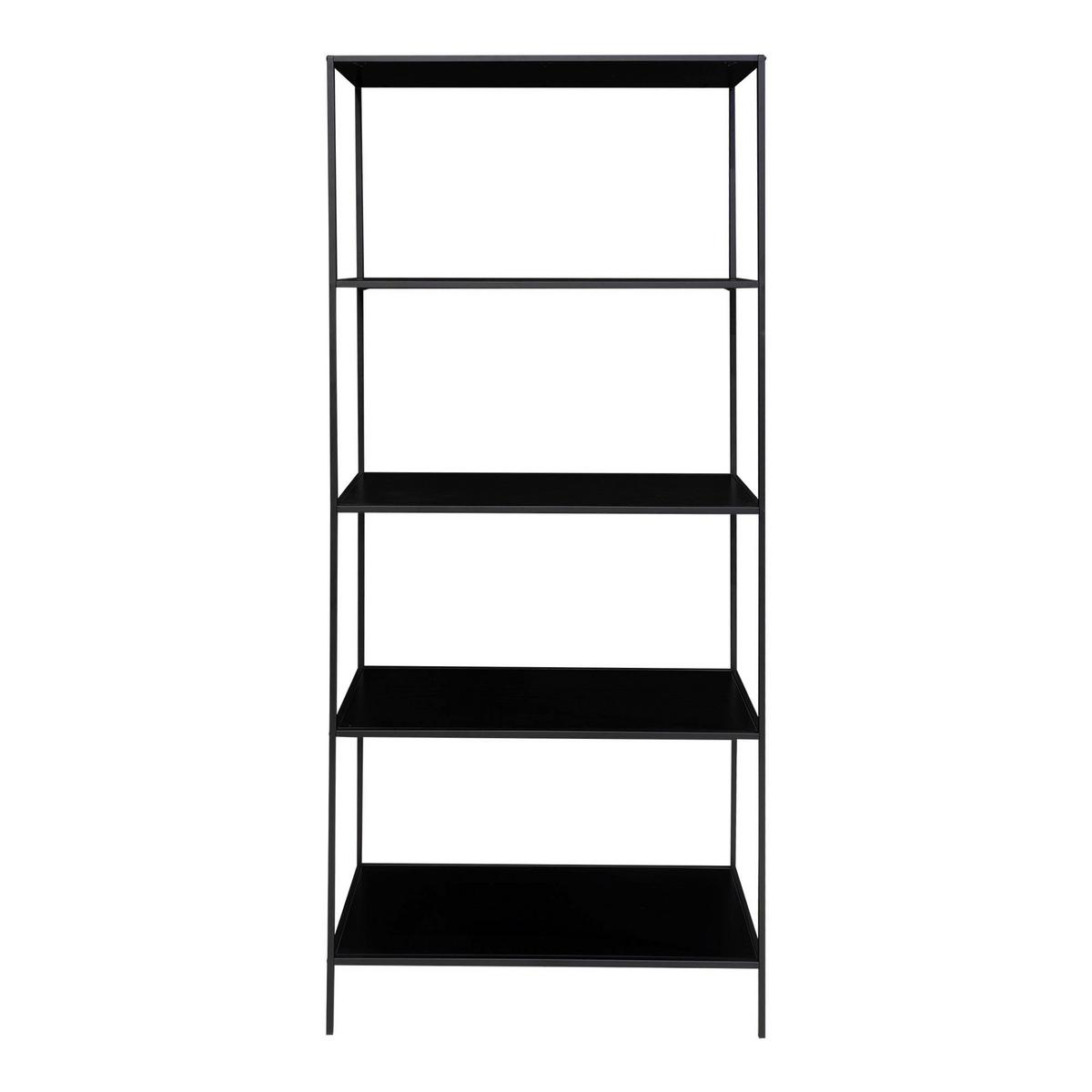 Regal Vita Schwarz - Schwarz, Design, Holzwerkstoff/Metall (80/170/36cm) - MID.YOU