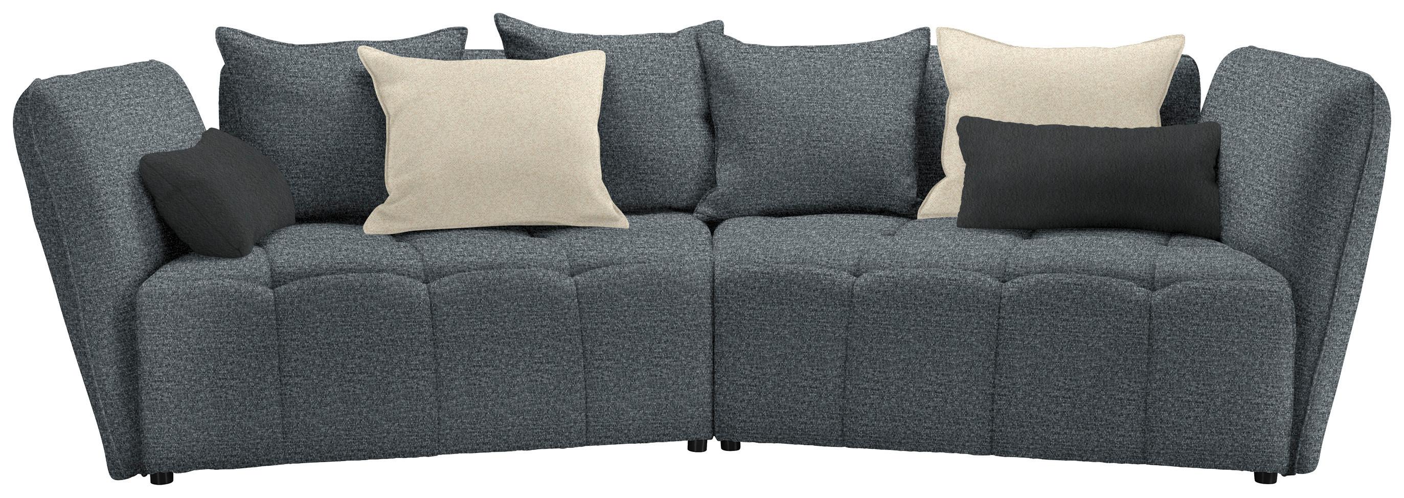 Boxspringsofa Sofi Grau - Creme/Schwarz, MODERN, Textil (294/93/152cm) - Premium Living