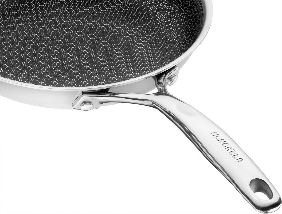 PATELNIA DO SMAŻENIA 1032926 - kolor stalowy, Basics, metal (24cm) - Henckels by ZWILLING