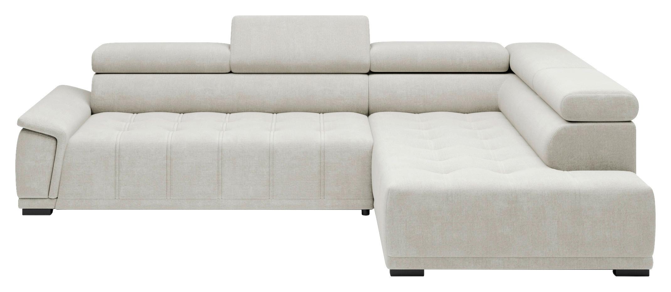 Kutna Garnitura Gremio - boje pijeska/crna, Moderno, tekstil/plastika (283/206cm) - Modern Living