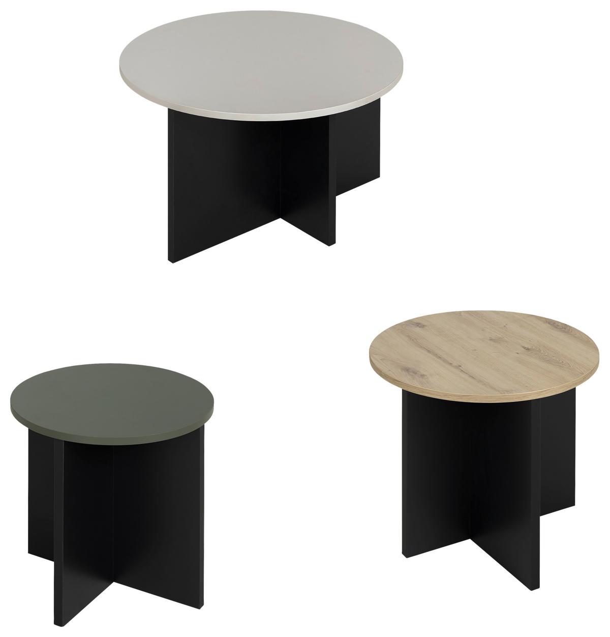 Set Klubskih Miz Craft, Barva Hrasta, Zelena, Kašmir, 3 Kos - kašmir/zelena, Basics, leseni material (160/42/160cm) - Livetastic