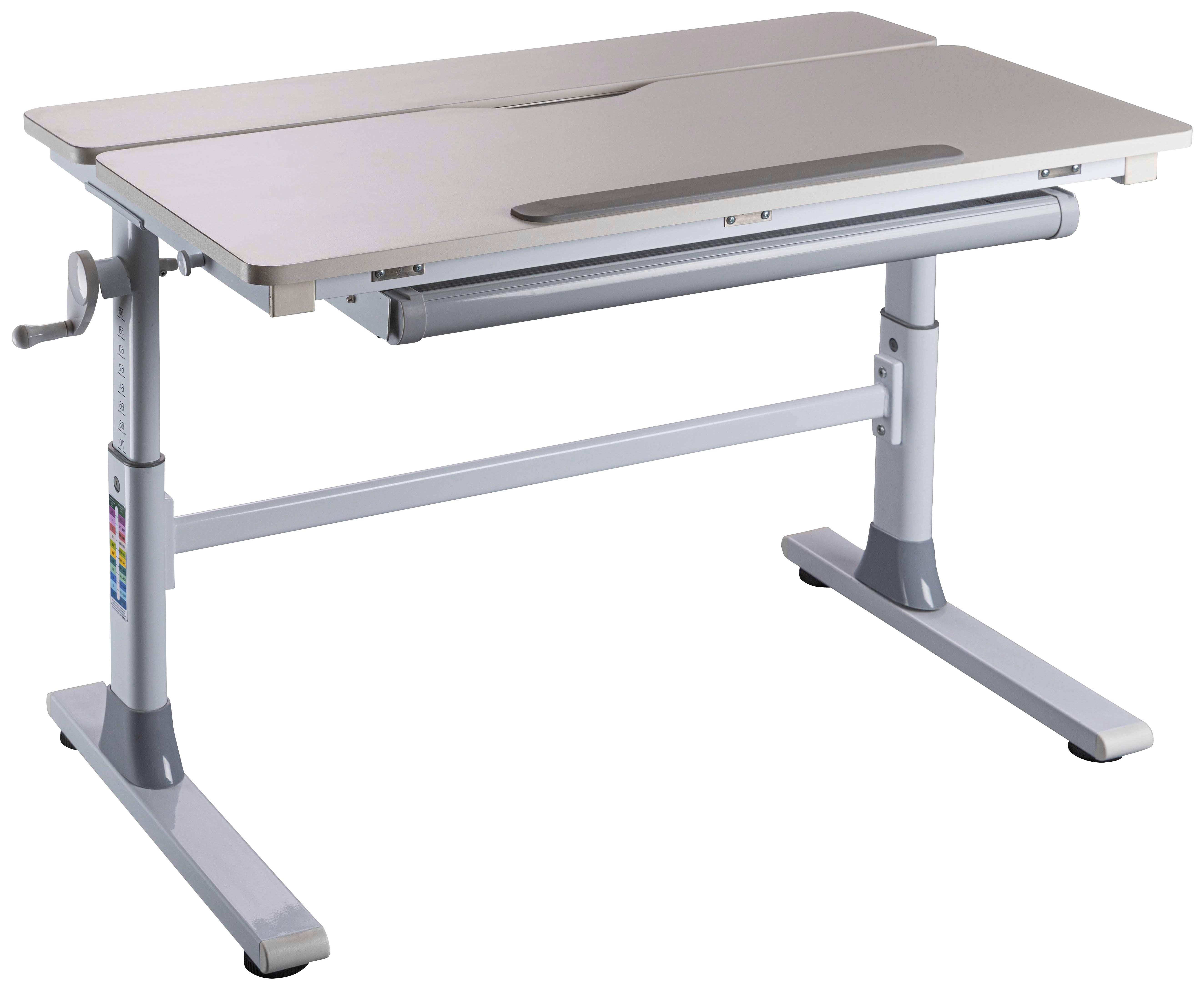 Jugendschreibtisch Frederik Weiß neigbar - Weiß, MODERN, Holzwerkstoff/Metall (100/76/60cm) - MID.YOU