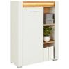 HIGHBOARD LEONARDO - Chromfarben/Eichefarben, MODERN, Holzwerkstoff/Kunststoff (100/137,5/40cm) - Mömax