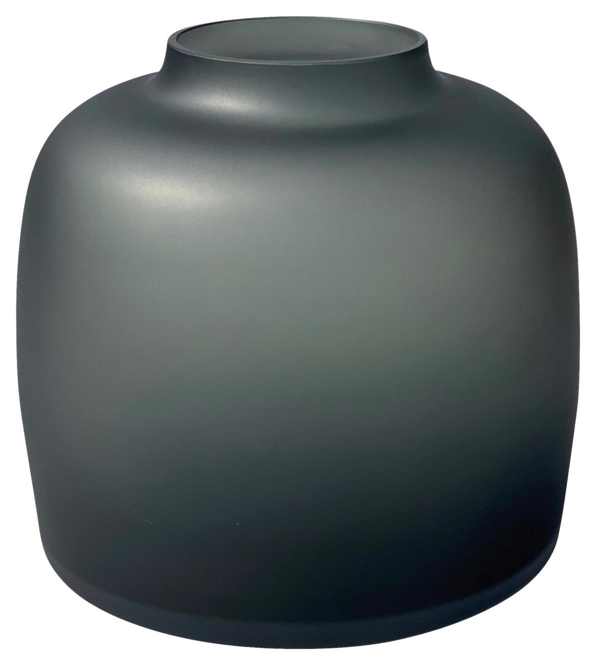 Vase Bartica in Grau - Grau, MODERN, Glas (21/19cm) - Vase the World