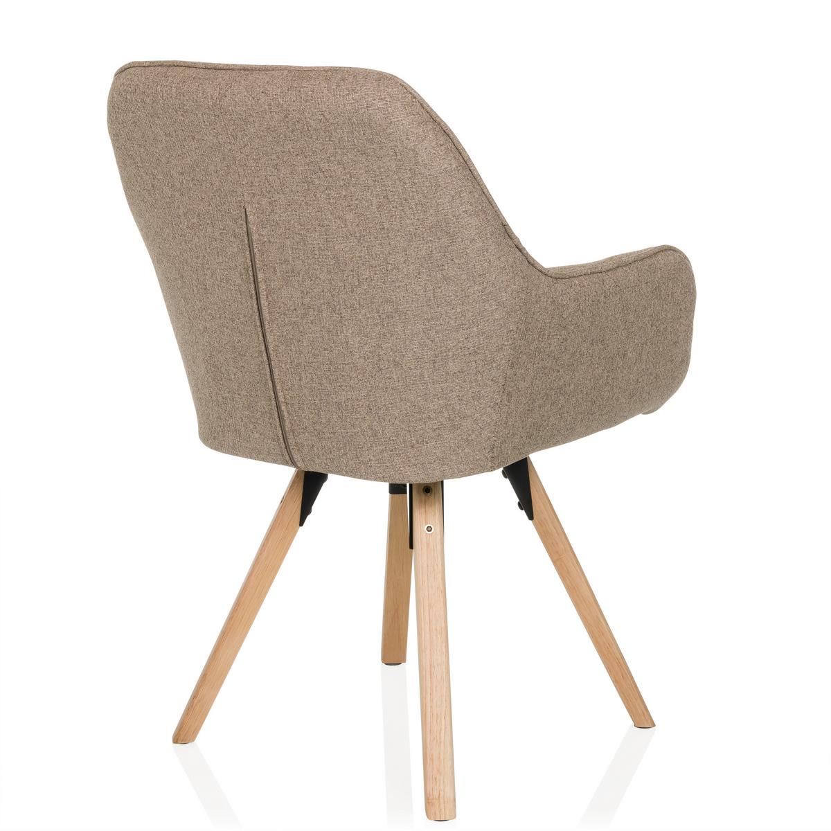 Naslanjač Scandi Soft, Bež - barve bukve/bež, Moderno, tekstil/les (56/84/62cm) - MID.YOU