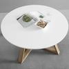 SOFFBORD MATTIA - vit/ekfärgad, Modern, trämaterial/trä (80/80/39cm) - Bessagi Home