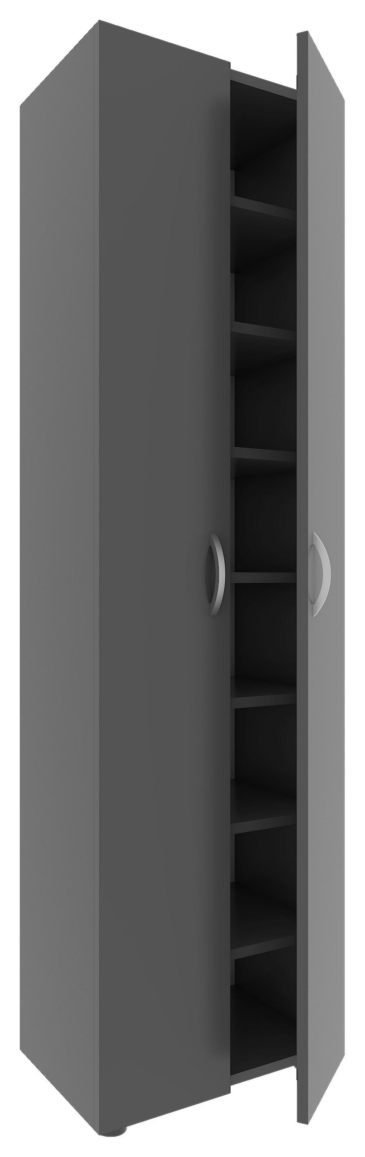 Omara Za Čevlje Ulas, Siva - siva/barve aluminija, Moderno, kovina/umetna masa (49/173/30cm) - MID.YOU