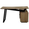 SKRIVBORD LIAM - svart/ek Artisan, Modern, metall/trämaterial (140/120/76cm) - Bessagi Home