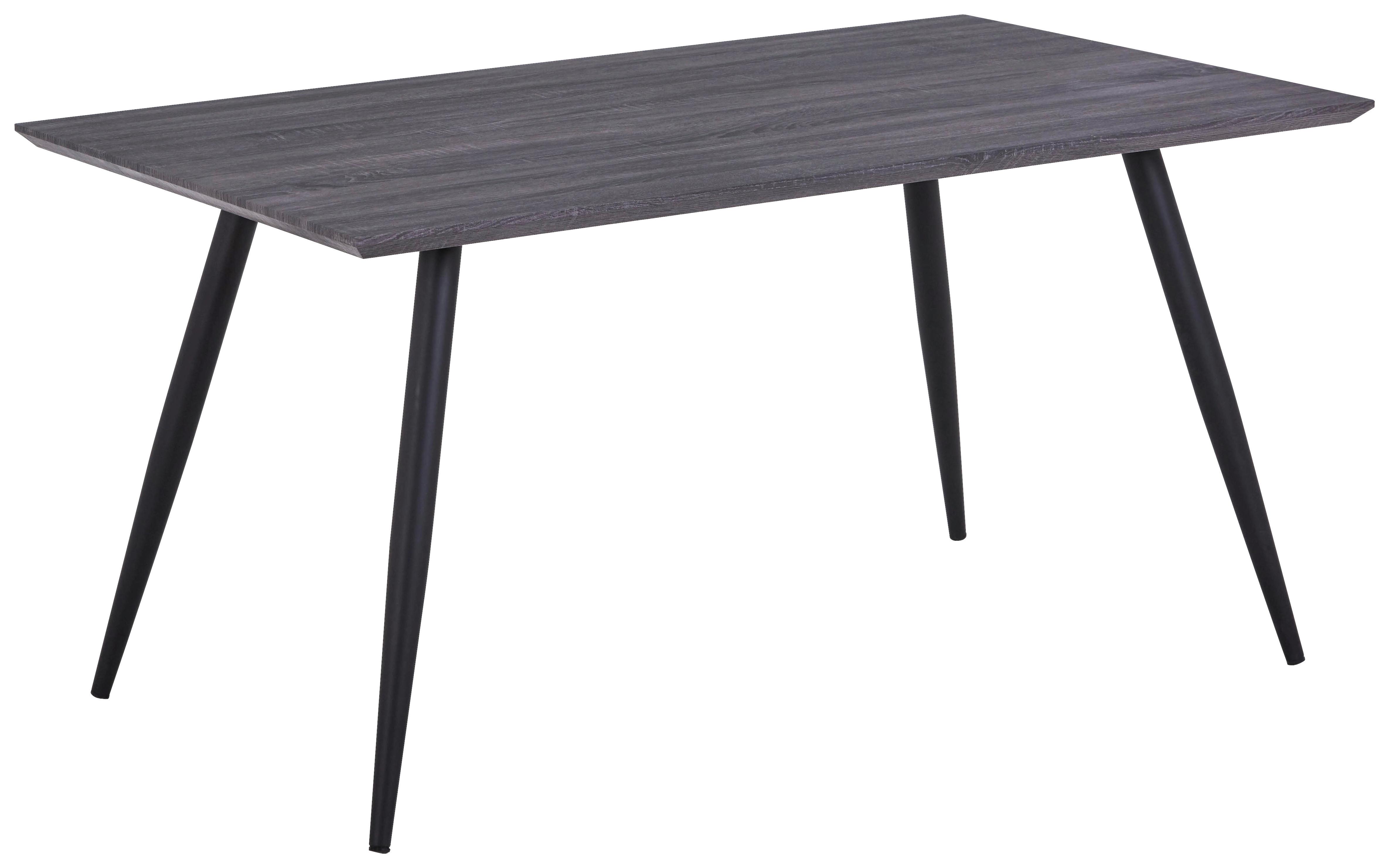Jedilna Miza Porto, Črna, 150x90 - črna, Moderno, kovina/leseni material (150/75/90cm) - MID.YOU