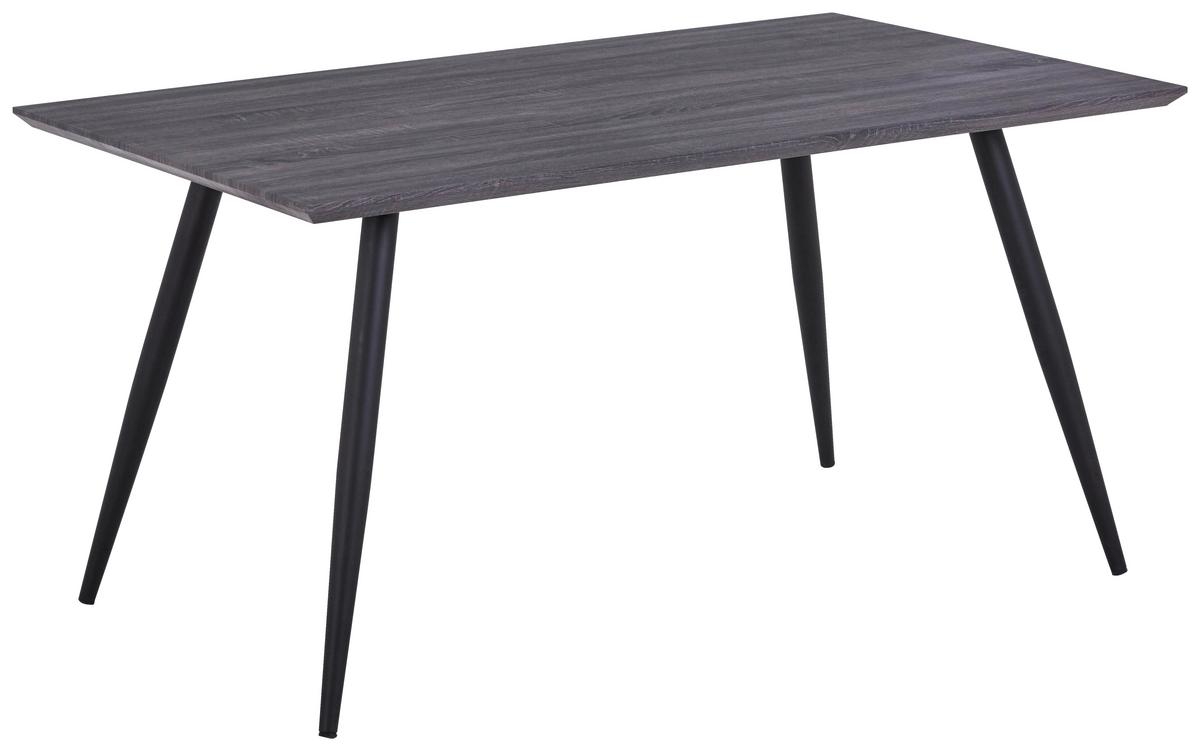 Jedilna Miza Porto, Črna, 150x90 - črna, Moderno, kovina/leseni material (150/75/90cm) - MID.YOU