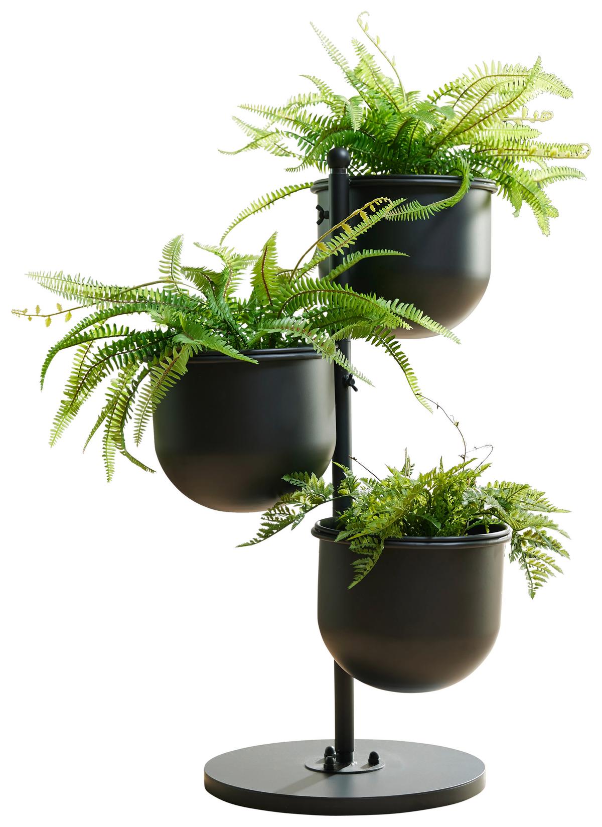Virágcserép Madox - fekete, Basics, fém (47/78/47cm) - Modern Living