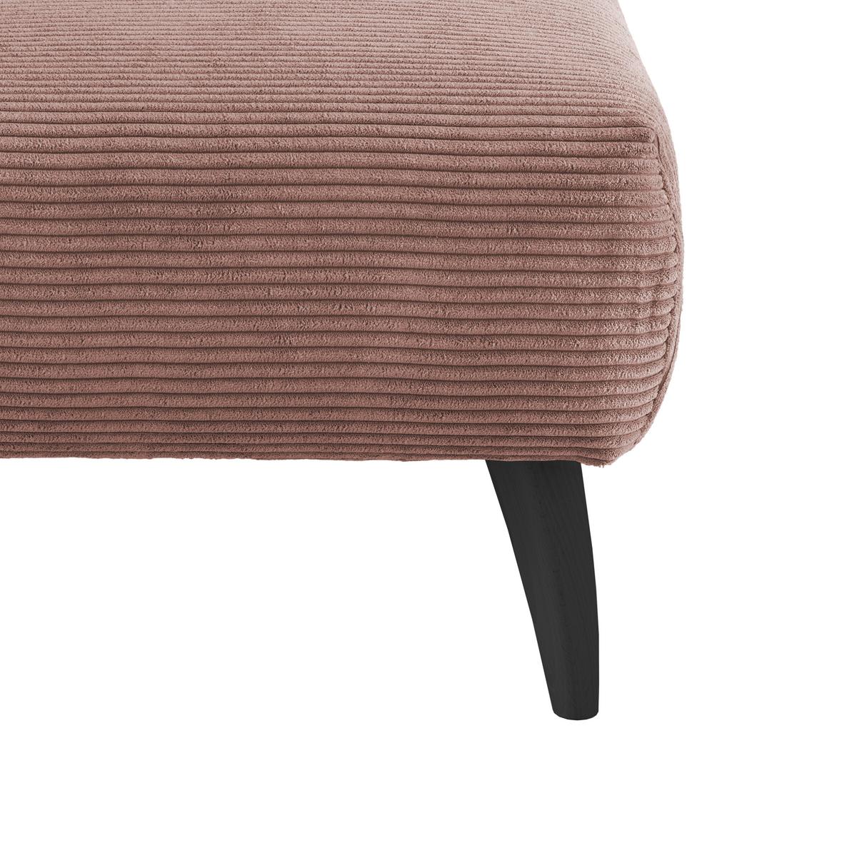 Hocker Colori Rosa Cord - Schwarz/Rosa, MODERN, Holz/Textil (66/44/66cm) - MID.YOU