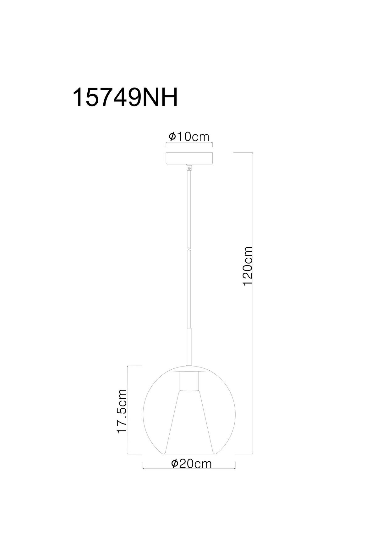 Viseća Svjetiljka Barry - bijela/boje nikla, Basics, staklo/metal (20/120cm) - Globo
