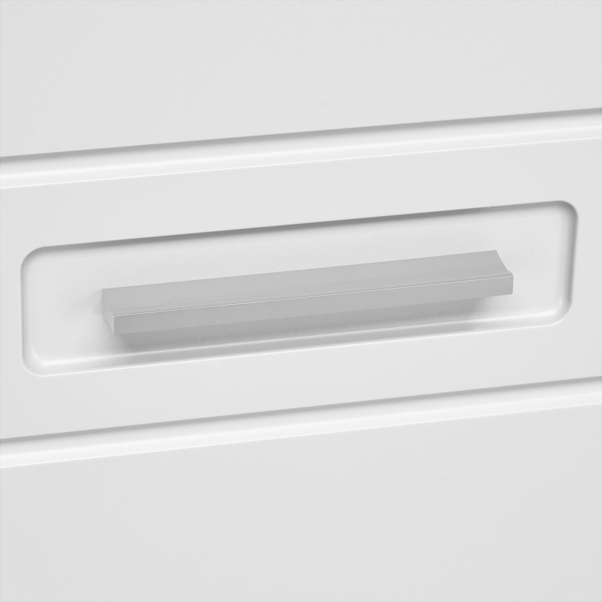 Comodă Auris - alb/culoare lemn stejar, Modern (85/99,6/37,1cm) - Modern Living