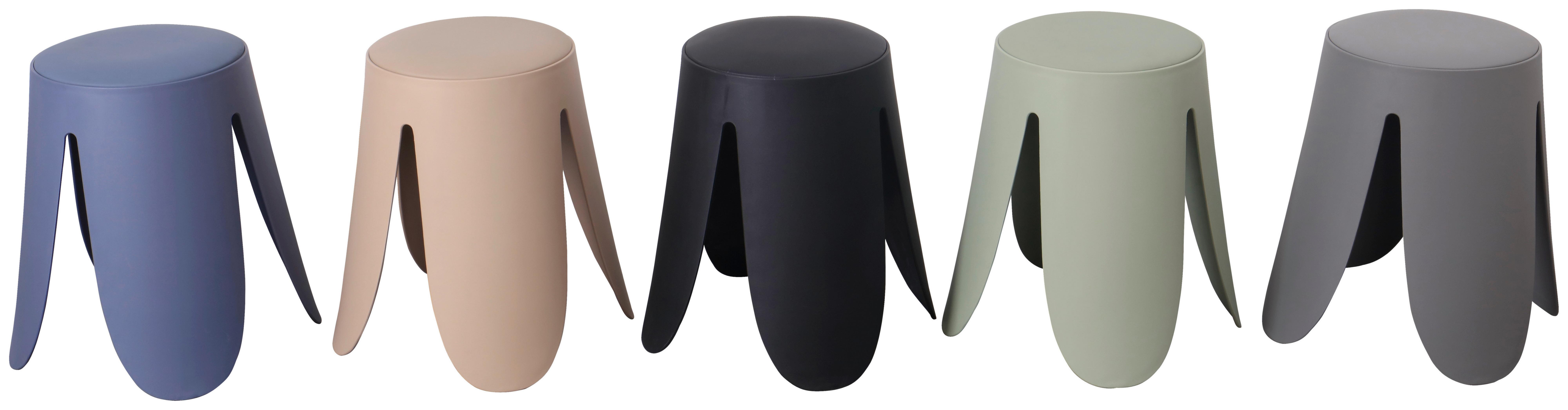 Hocker Pia Grau - Grau, LIFESTYLE, Holz/Kunststoff (30/46cm) - Based