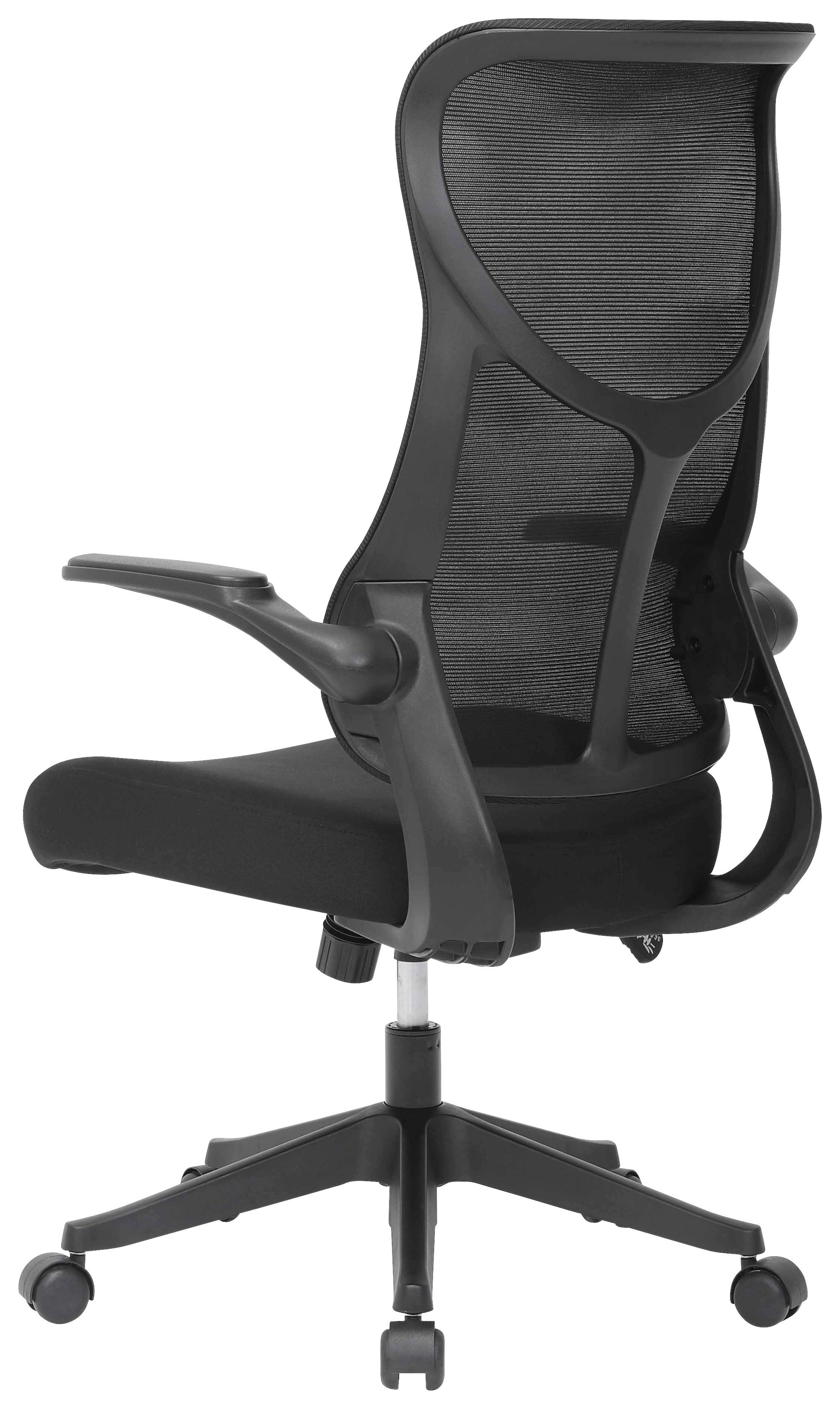 SNURRSTOL ROXY - svart, Design, metall/trä (63/106-114/68cm) - Mömax