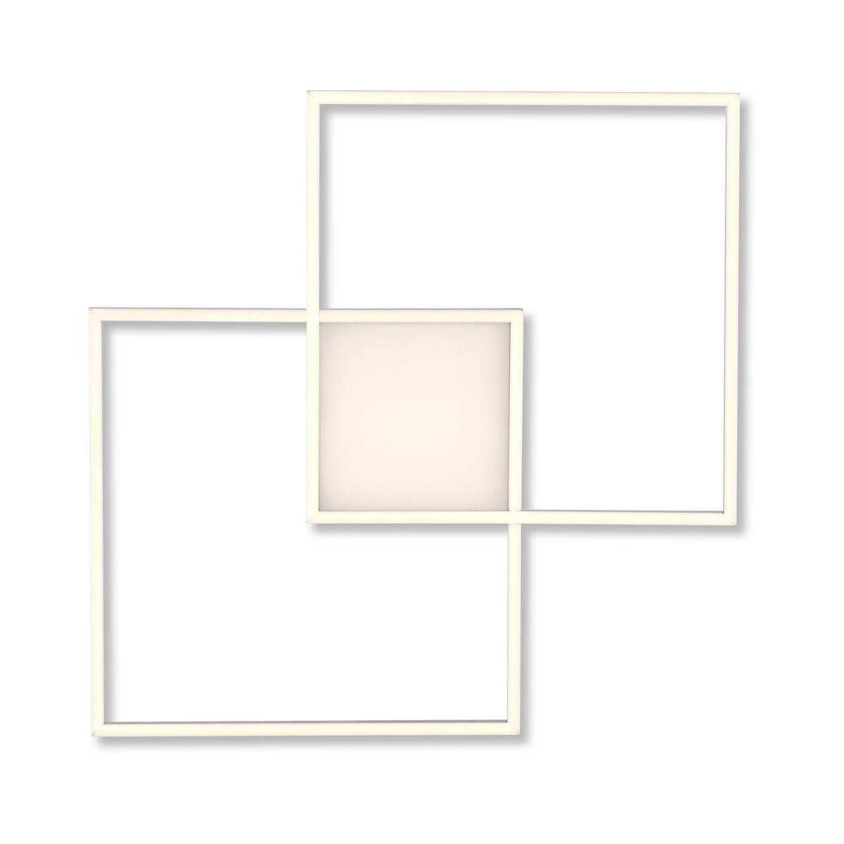 Stropna Led-svetilka Asmin, Srebrna, 2 X 16,5 W - srebrne barve, kovina/umetna masa (60/60/5,3cm)