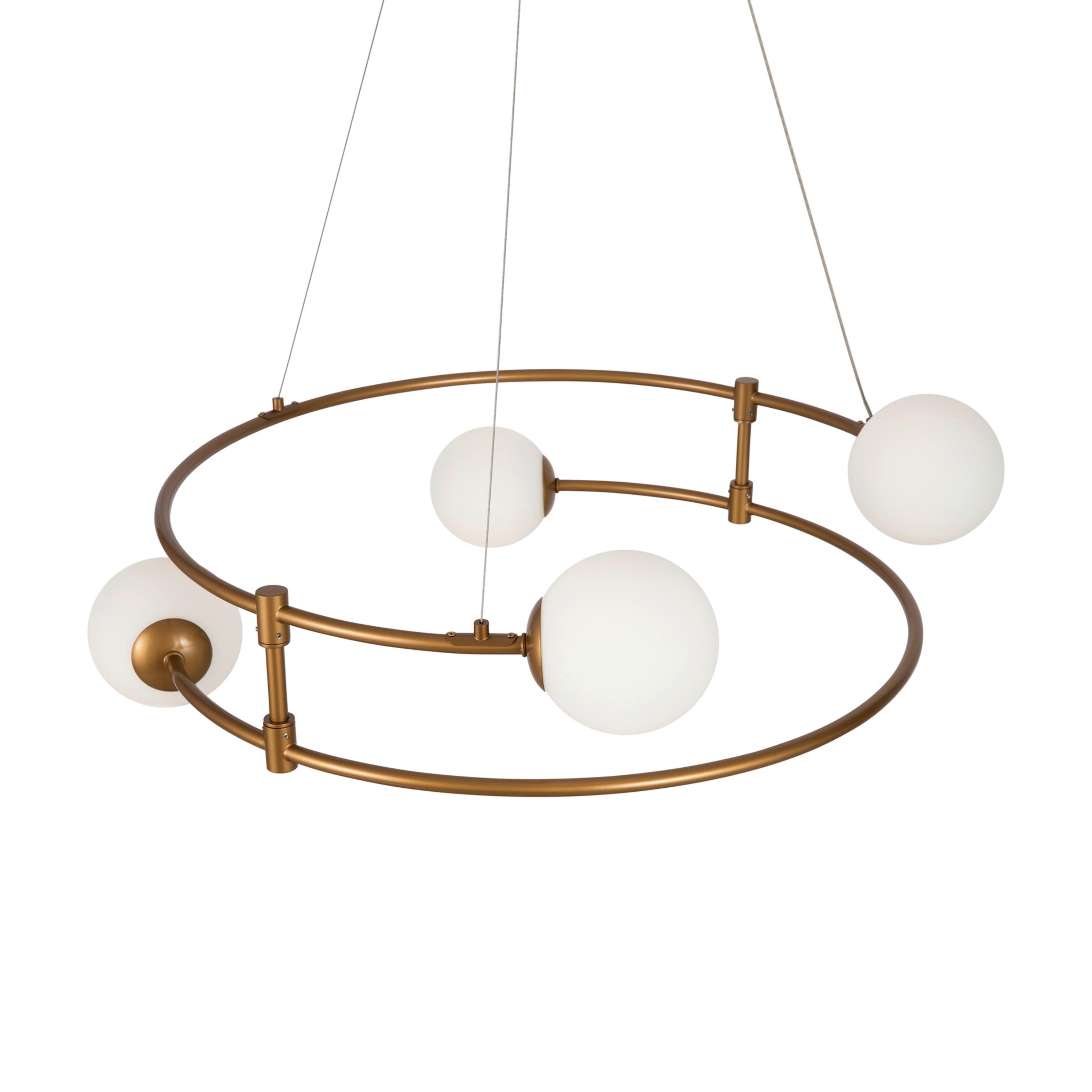 PENDELLEUCHTE BALANCE - Goldfarben, Basics, Glas/Metall (61/24,5/61cm) - MAYTONI