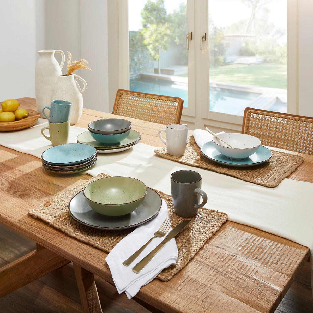 SERWIS OBIADOWO-ŚNIADANIOWY SEGOWIA - różnokolorowy, Konventionell, ceramika - Creatable