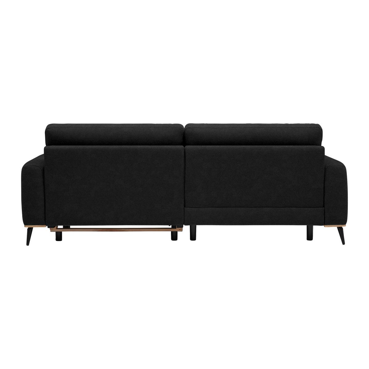 Wohnlandschaft Romeo Schwarz - Schwarz, KONVENTIONELL, Textil/Metall (167/87/234cm) - Zandiara