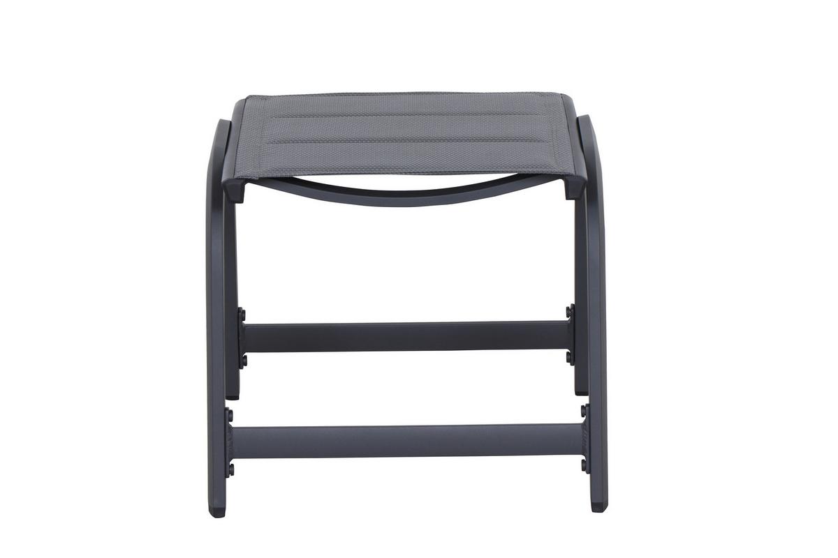 Gartenhocker Tesoro ca. 51x44x52 cm Anthrazit - Anthrazit, KONVENTIONELL, Kunststoff/Metall (51/44/52cm) - Siena Garden