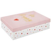 Geschenkbox Dreams Weiss/Rosa - Weiss/Pink, Karton (24/16/7cm) - Modern Living