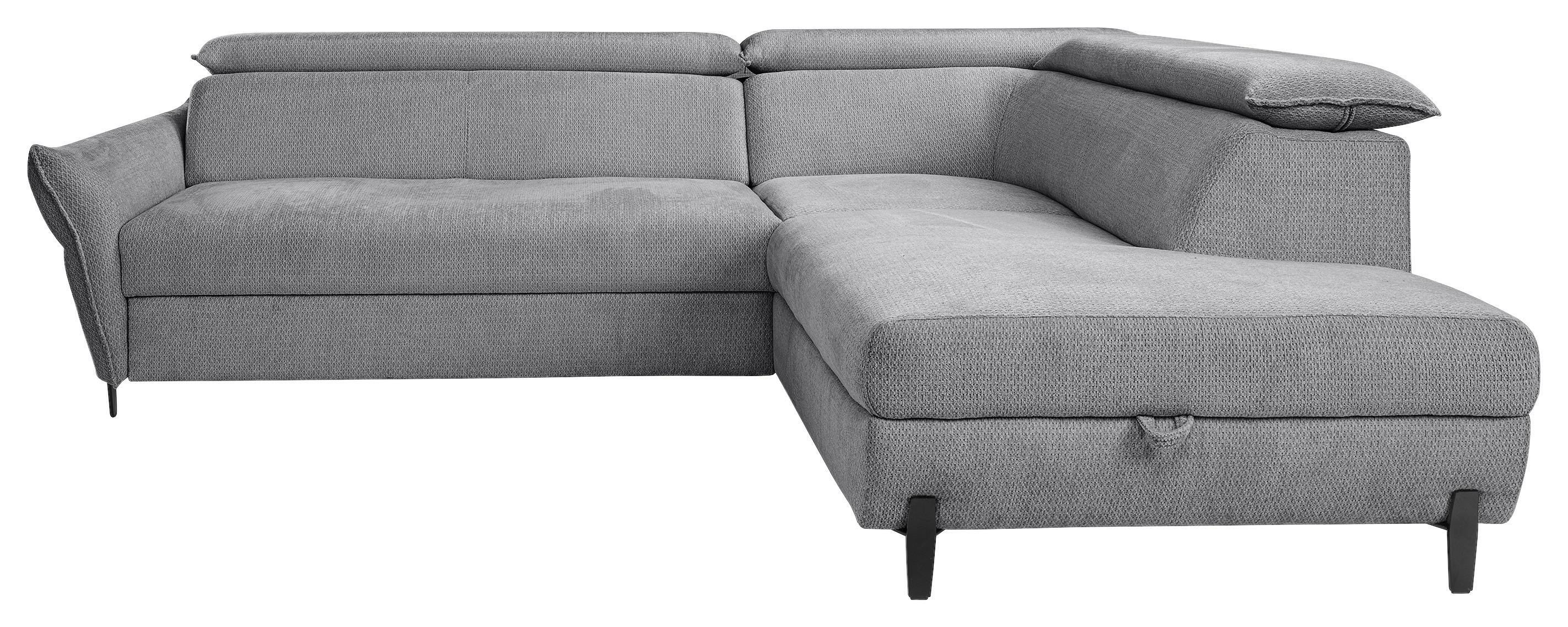 Kutna Garnitura Romeo - tamno siva/crna, Moderno, tekstil/metal (257/76-95/207-212cm) - Modern Living