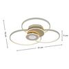 LED-TAKLAMPA SEHR - sandfärgad/champagne, Modern, metall/plast (74/77/11cm) - Mömax