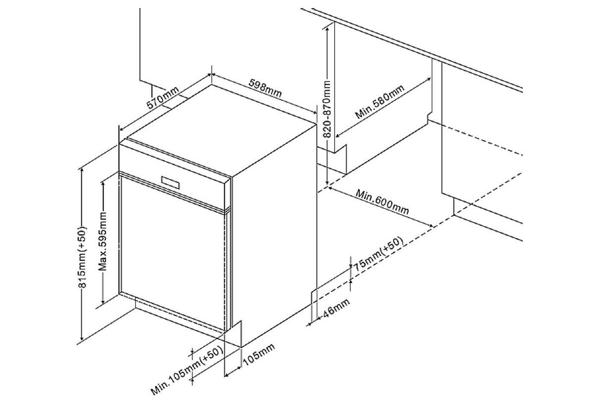 Küchenblock "Cardiff" Creme /Eiche inkl. E-Geräte - Creme/Sonoma Eiche, Basics, Holzwerkstoff (280cm) - Held