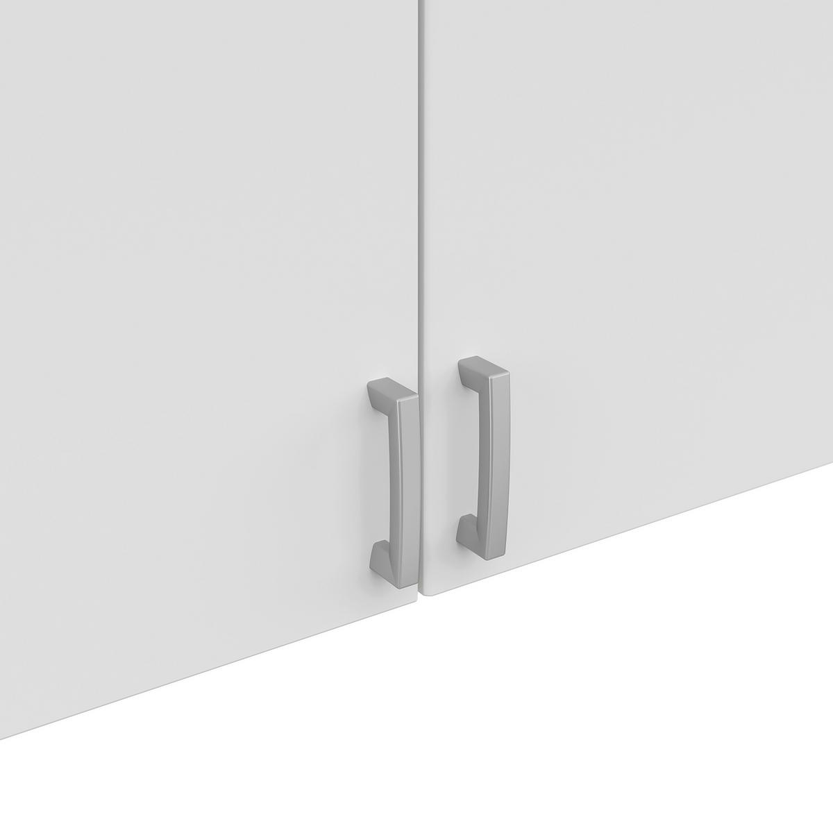 Nastavek Za Omaro Brando, Bela, Hrast, Š. 136 Cm - srebrne barve/bela, Konvencionalno, umetna masa/leseni material (136/39/54cm)