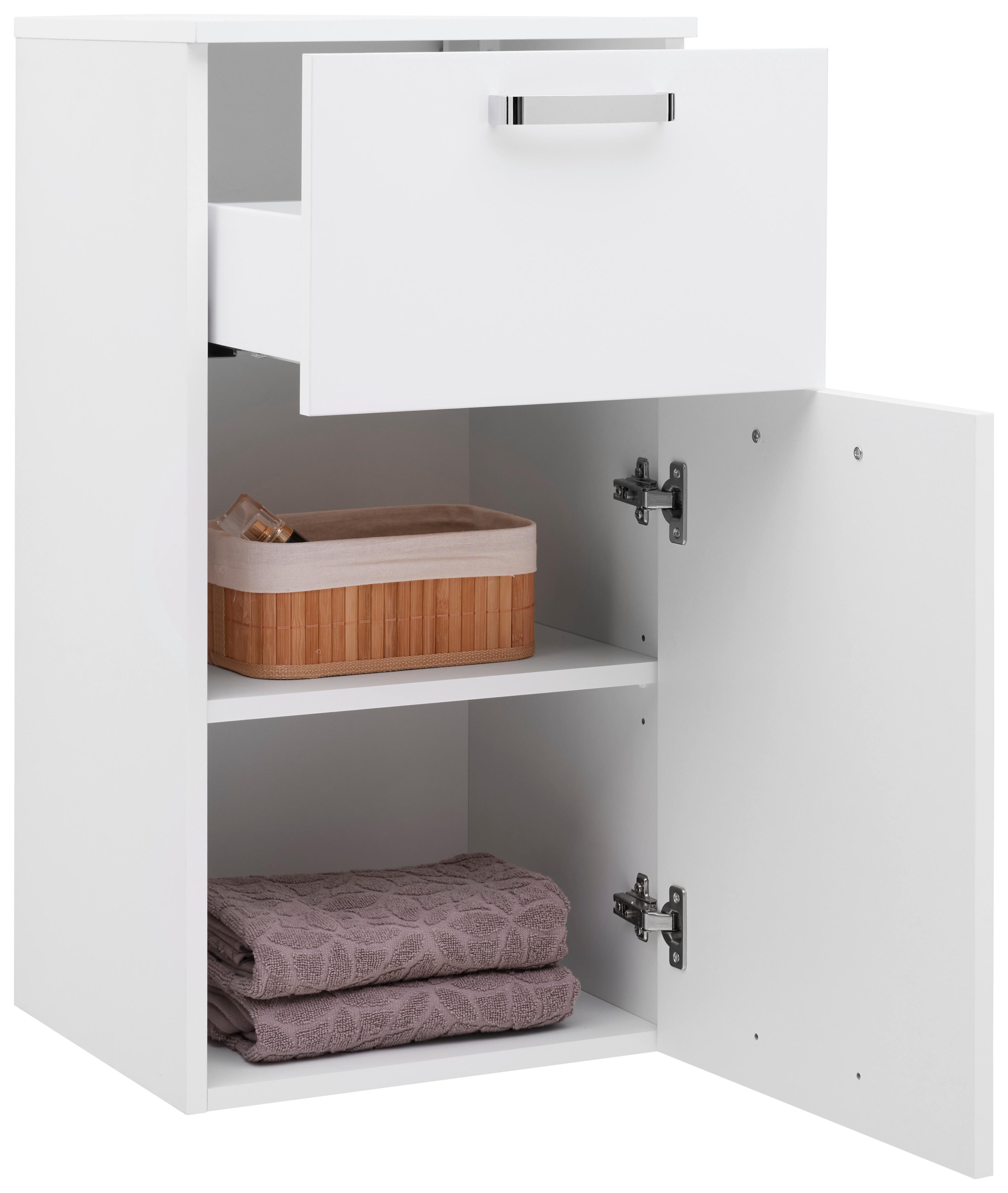Donji Element Fresh - bijela/boje kroma, Konvencionalno, drvni materijal/metal (40/79/38,5cm) - Modern Living