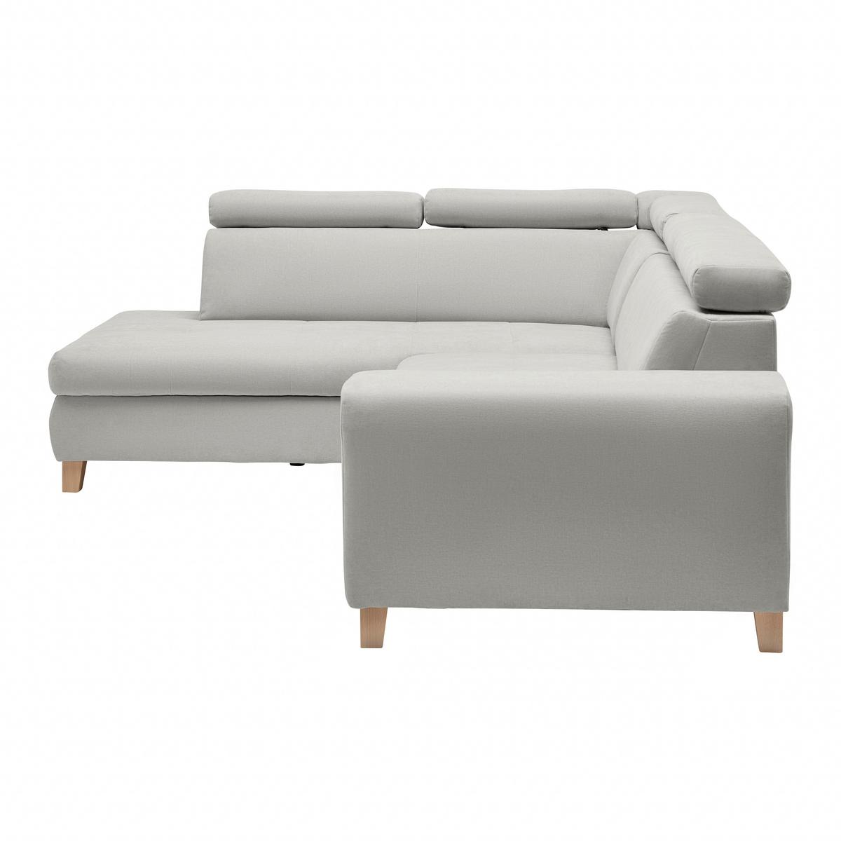 Wohnlandschaft Lugo Grauweiß - Grauweiß, MODERN, Holz/Kunststoff (205/98/266cm) - Mömax