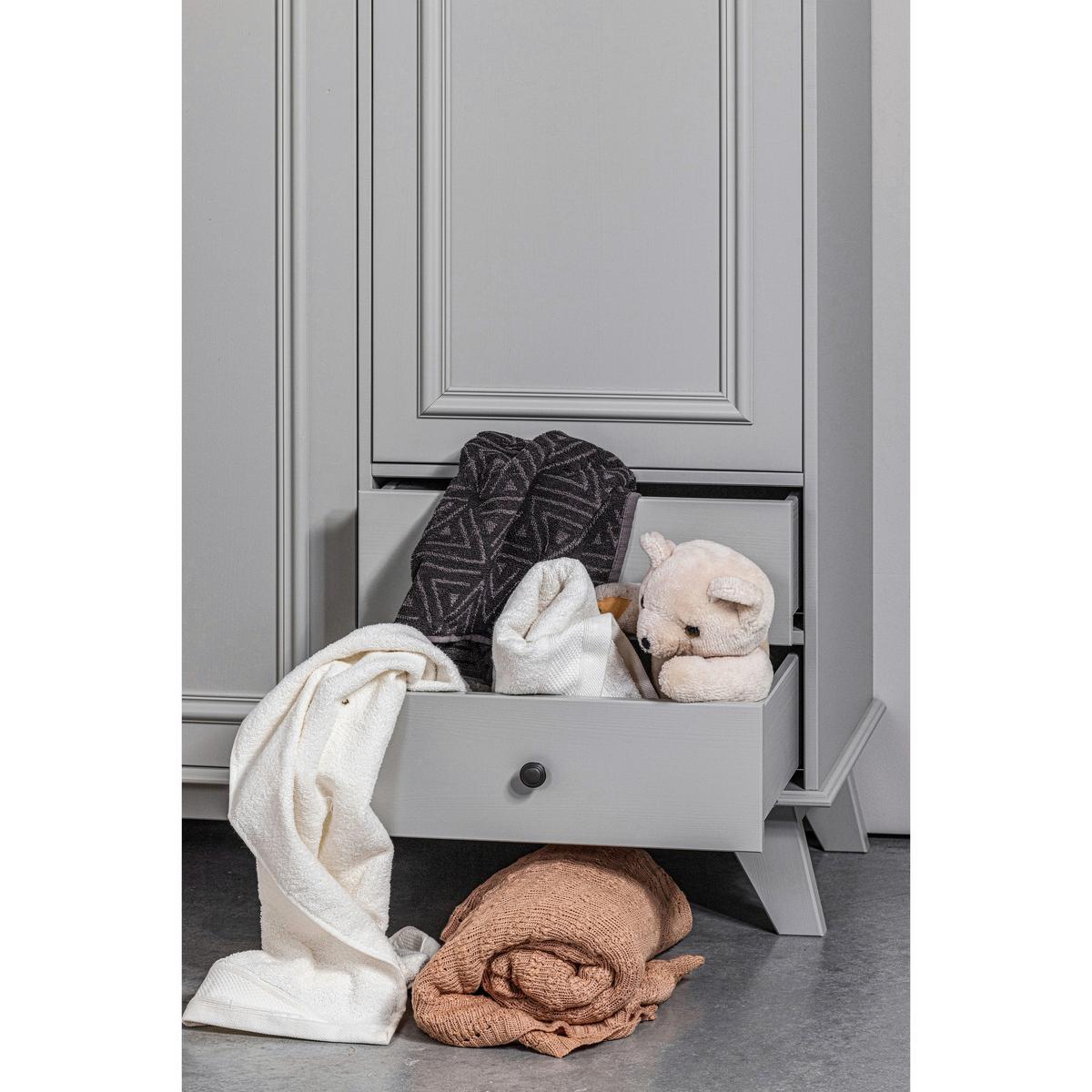 Drehtürenschrank Lily Grau - Schwarz/Grau, Basics, Holz/Metall (98/190/41cm) - MID.YOU