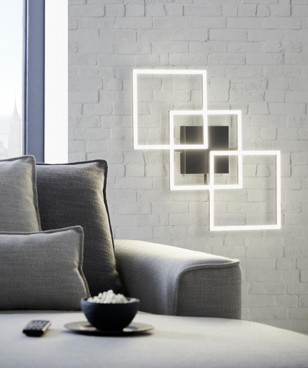 LAMPA SUFITOWA LED GIGA 4 *'SBN* - czarny, Trend, tworzywo sztuczne/metal (75,5/37/6cm) - Novel