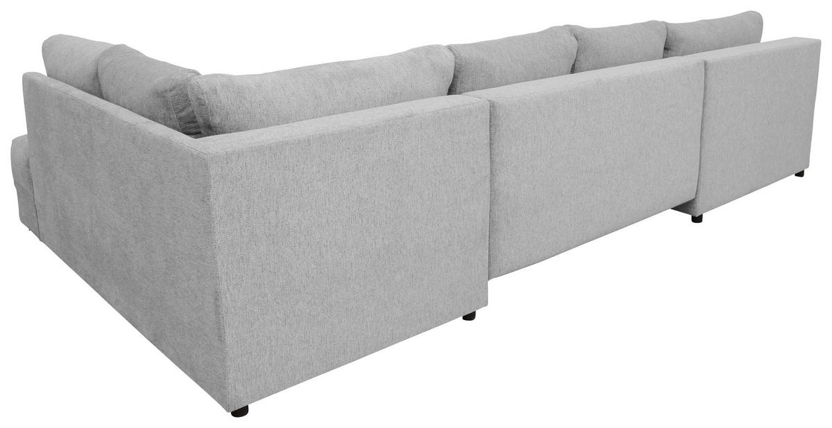 Kutna Garnitura Senso - svijetlo siva/boje kroma, Moderno, tekstil/drvo (183/346/197cm) - Modern Living