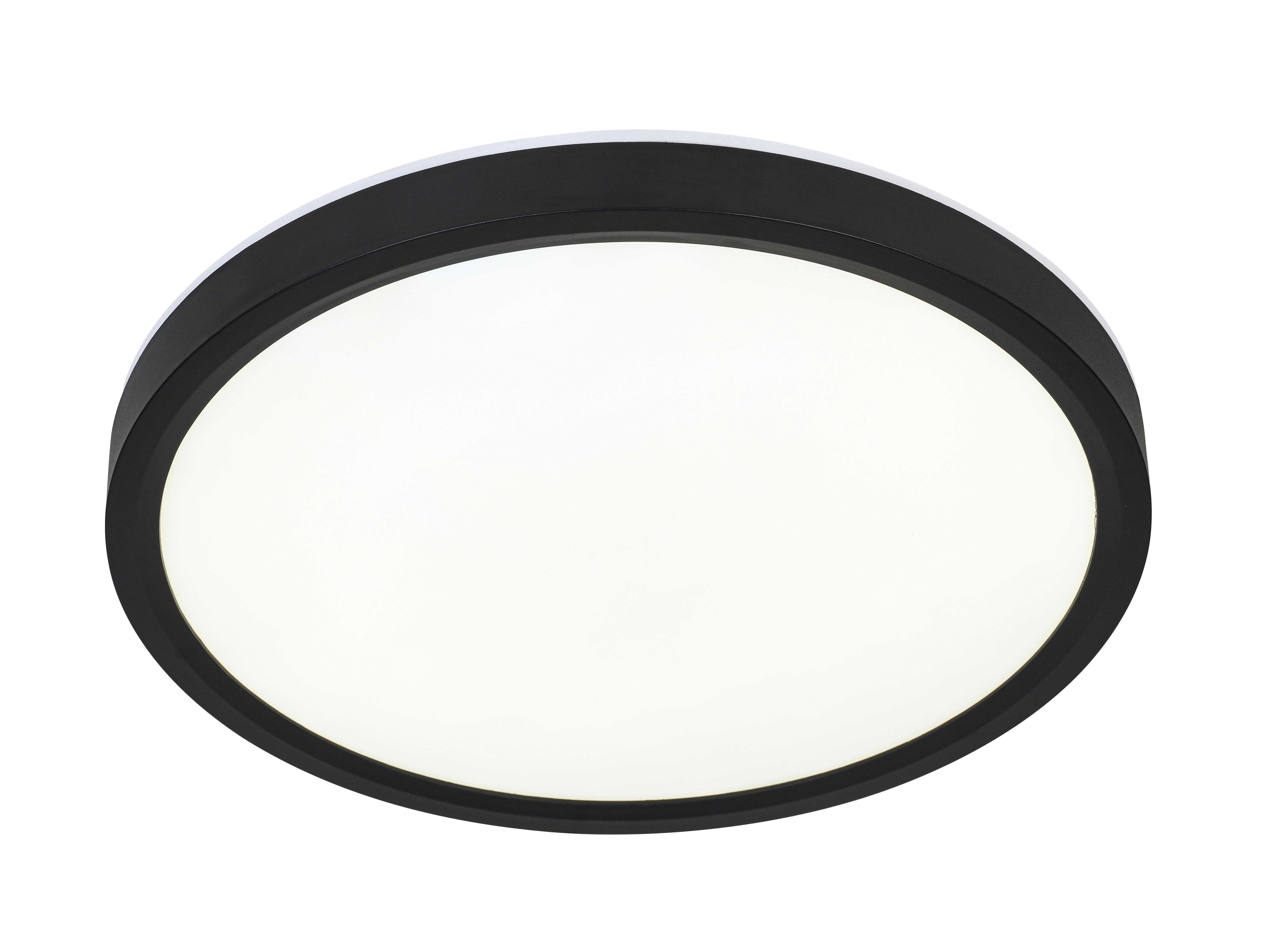 LED-Deckenleuchte Tir Scwharz/Weiß max. 18 Watt - Schwarz/Weiß, MODERN, Kunststoff (30/2,5cm) - Mömax