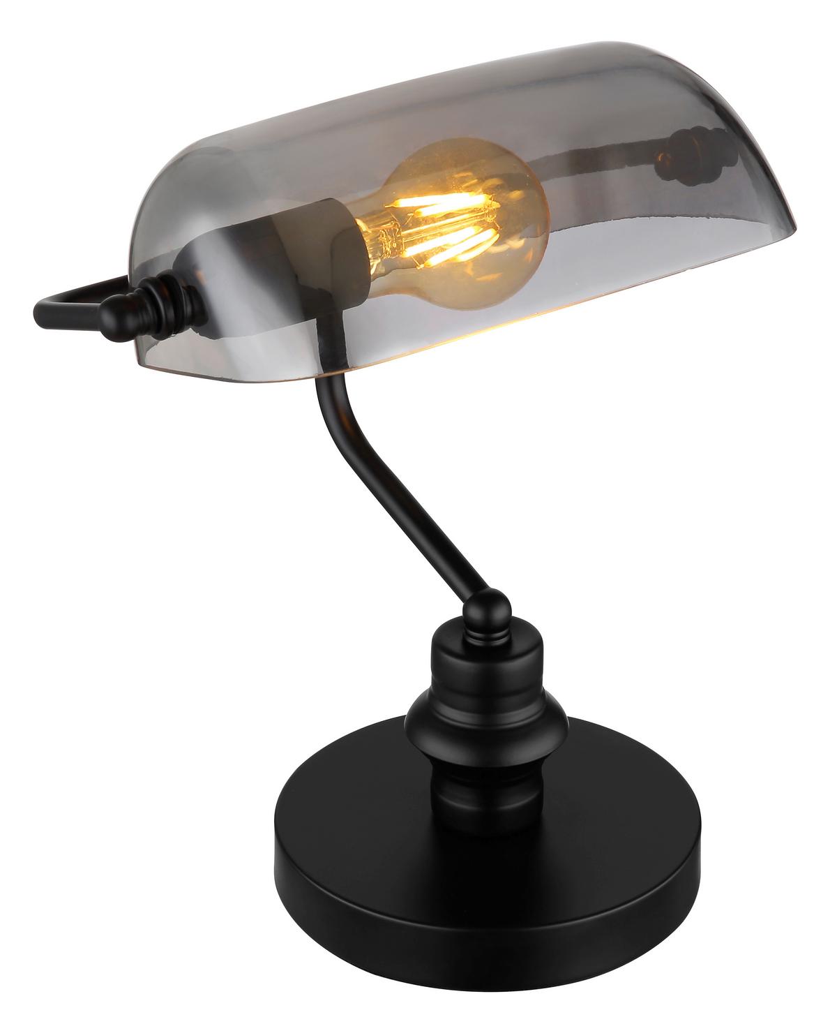 Stona Lampa Bankerlamp - crna, Dizajnerski, staklo/metal (25/18/32cm)