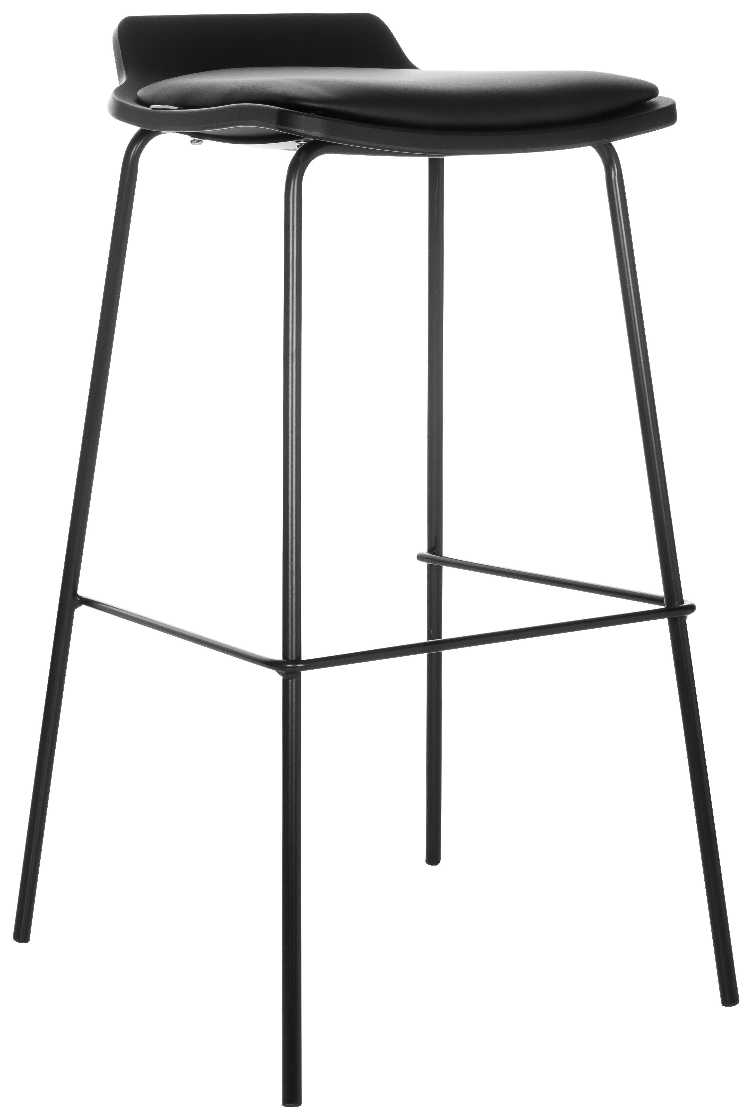 Barski Stol Lonso 10, Črna - črna, Basics, kovina/tekstil (47/82/49cm) - MID.YOU